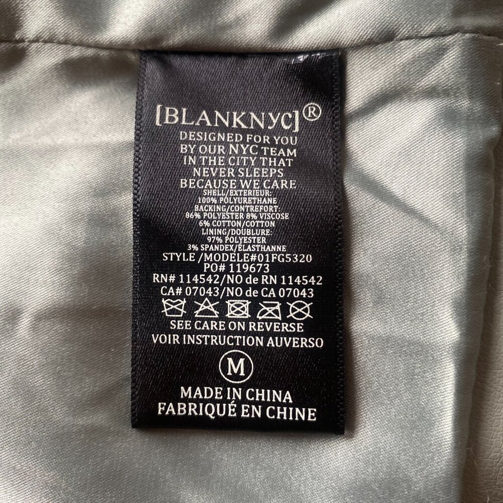 Blank NYC Sage Green Vegan Leather Motorcycle Jacket - Picture 5 of 5